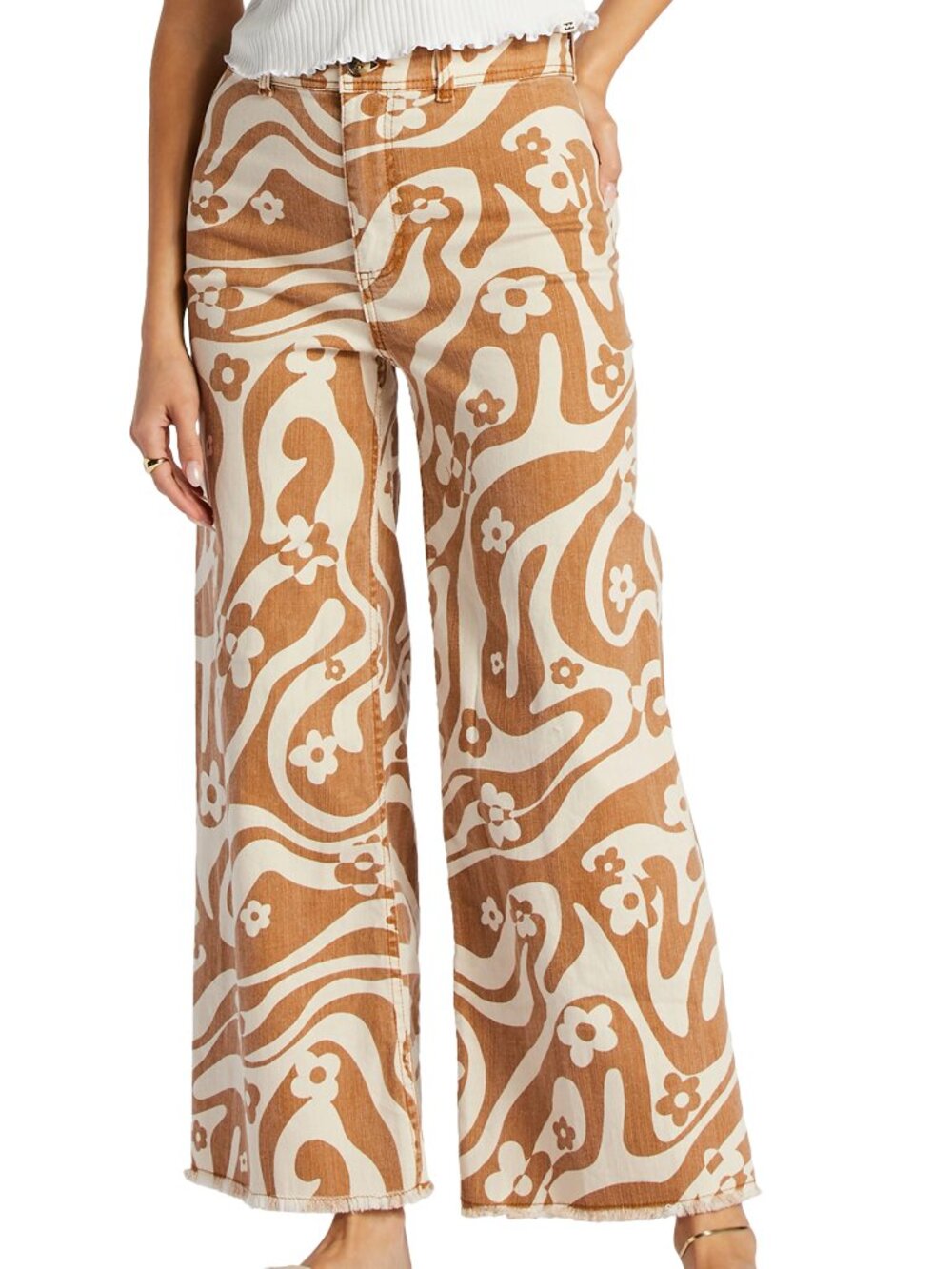 Billabong Free Fall High Waist Wide Leg Pants - Cider, Size 27/4